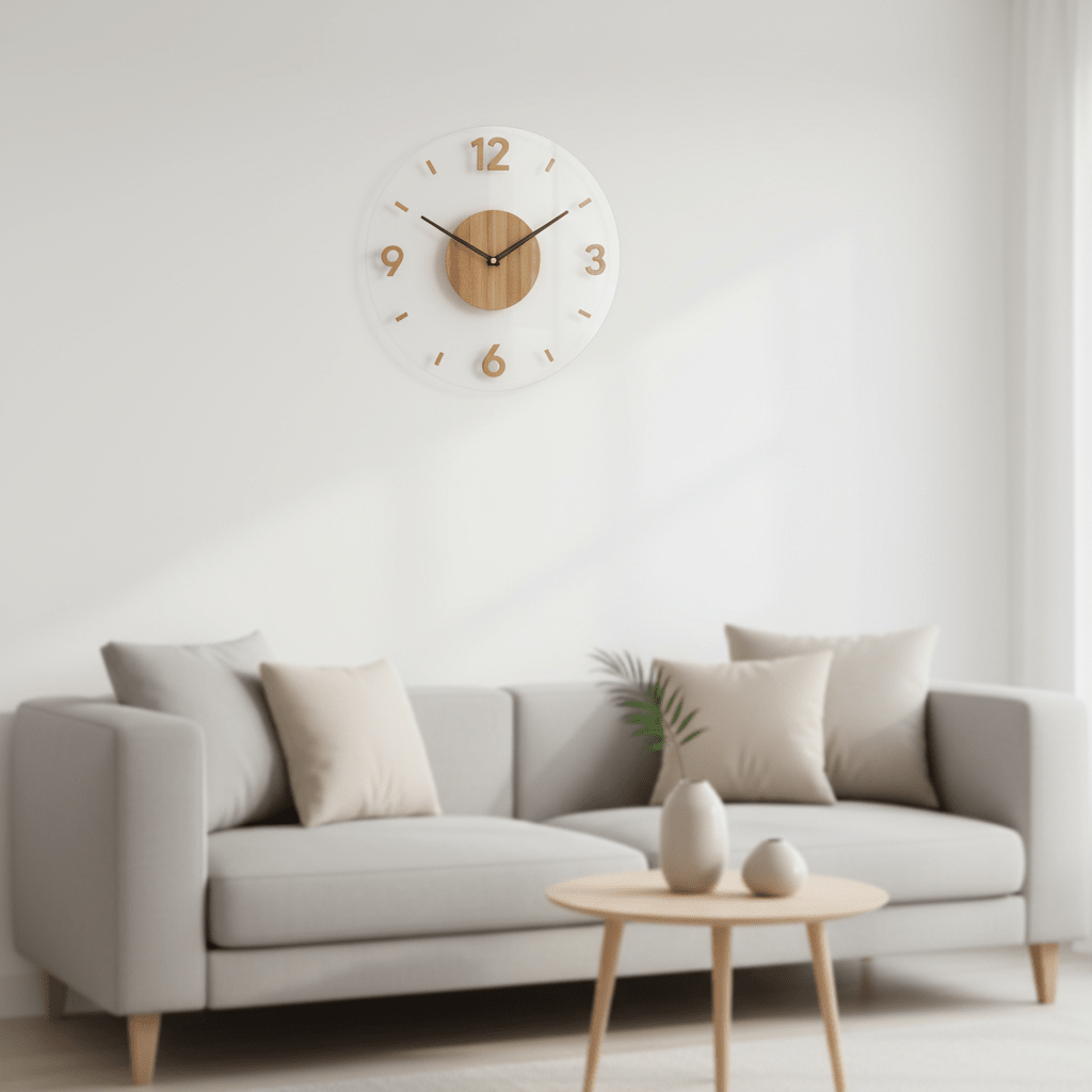 Orologio NORDIC – Orologio da parete silenzioso in legno dal design minimalista