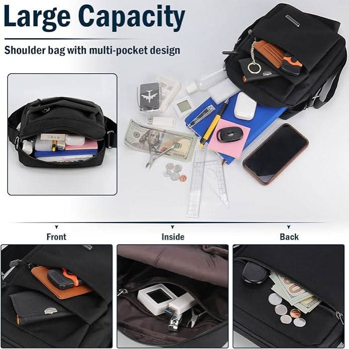 METROSAFE – Borsa a Spalla Impermeabile da Uomo con Design Antifurto