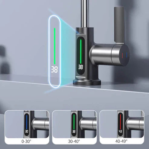 Rubinetto estraibile girevole a 360° | Indicatore di temperatura LED | 5 modalità di spruzzo | | Flowsense