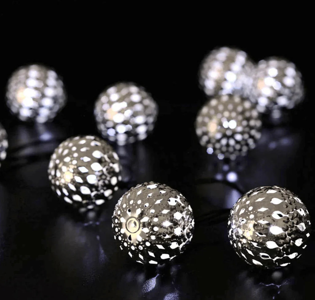 MarocGlow Stringa di Luci Solari – Stringa di Luci LED Marocchina Impermeabile per Esterni