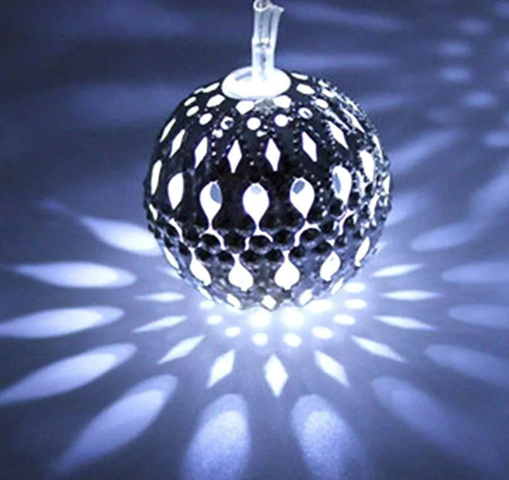 MarocGlow Stringa di Luci Solari – Stringa di Luci LED Marocchina Impermeabile per Esterni