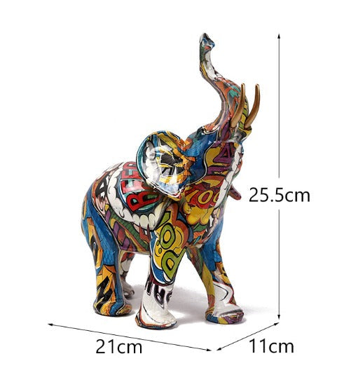 Statua Astratta di Elefante - Oggetto d'Arte Fatto a Mano con Simbolo di Fortuna