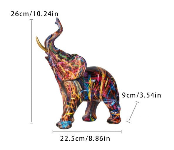 Statua Astratta di Elefante - Oggetto d'Arte Fatto a Mano con Simbolo di Fortuna