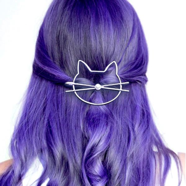 Spilla per Capelli Gatto con Baffi