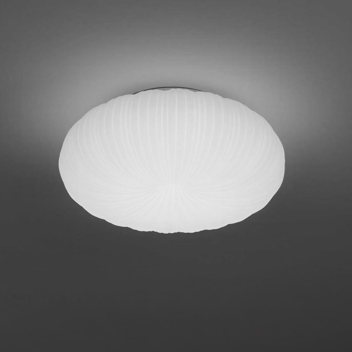 Lampada da soffitto a donut bianca con controllo remoto dimmerabile