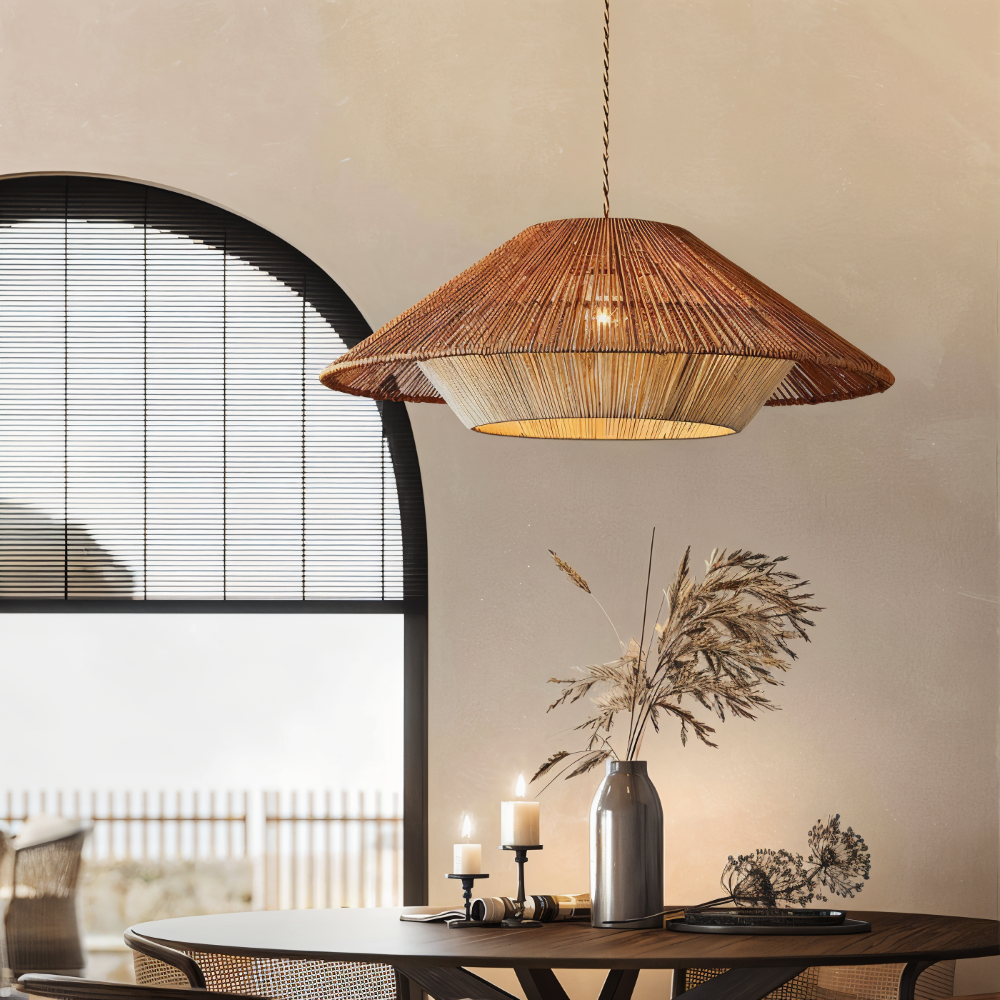 Zenboku – Lampada a soffitto ispirata al Giappone in stile Wabi-Sabi