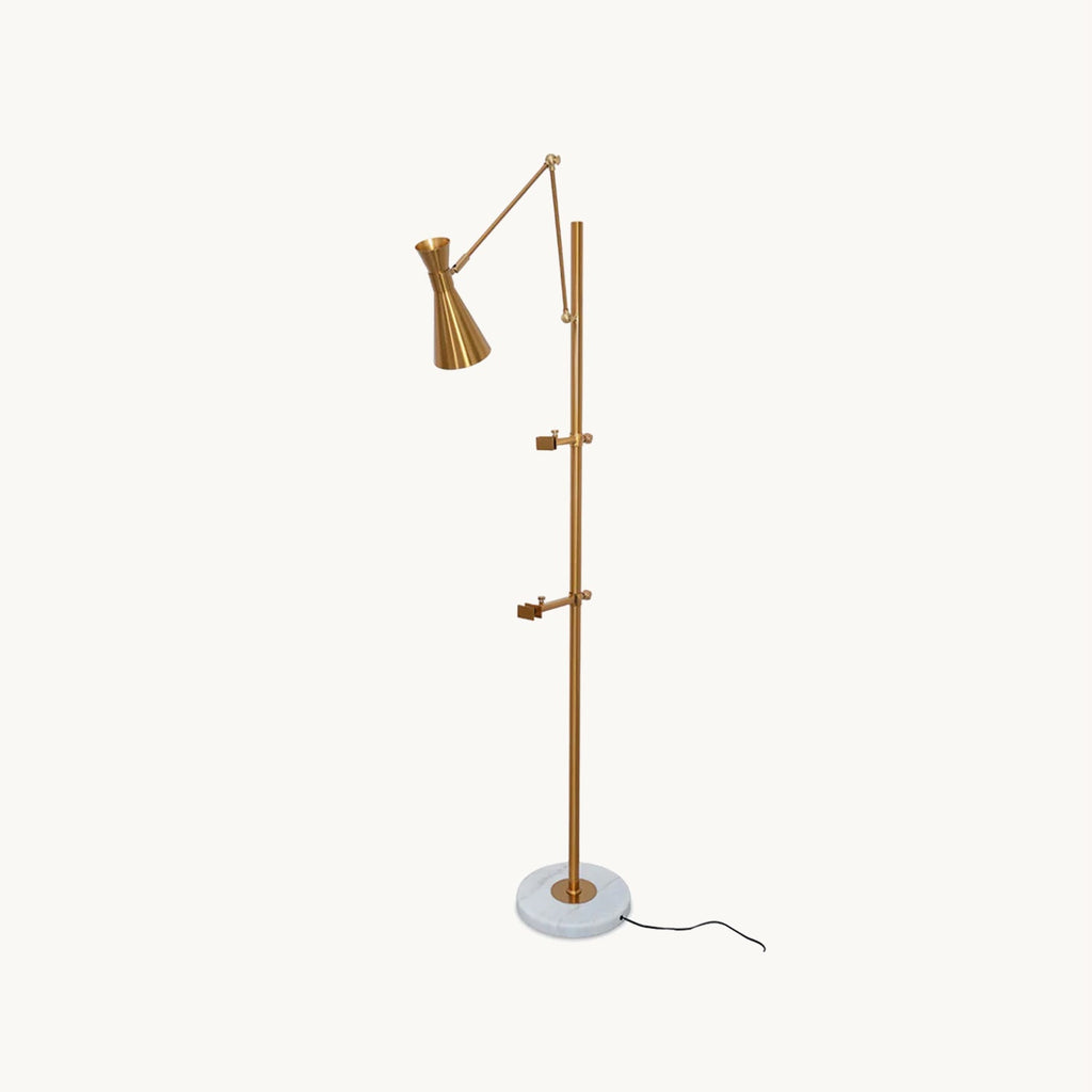 Seraya | Luce da pavimento per esposizione artistica con base in marmo per illuminazione interna elegante