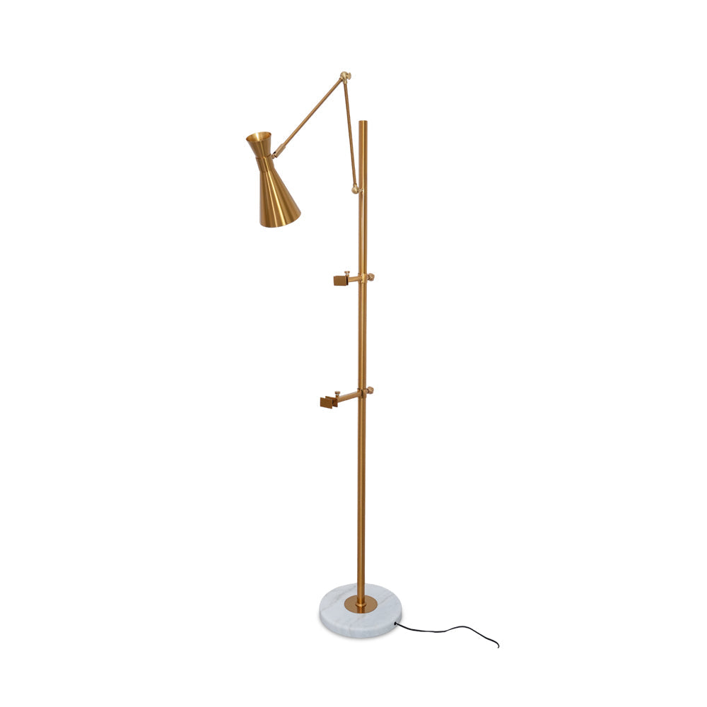 Seraya | Luce da pavimento per esposizione artistica con base in marmo per illuminazione interna elegante