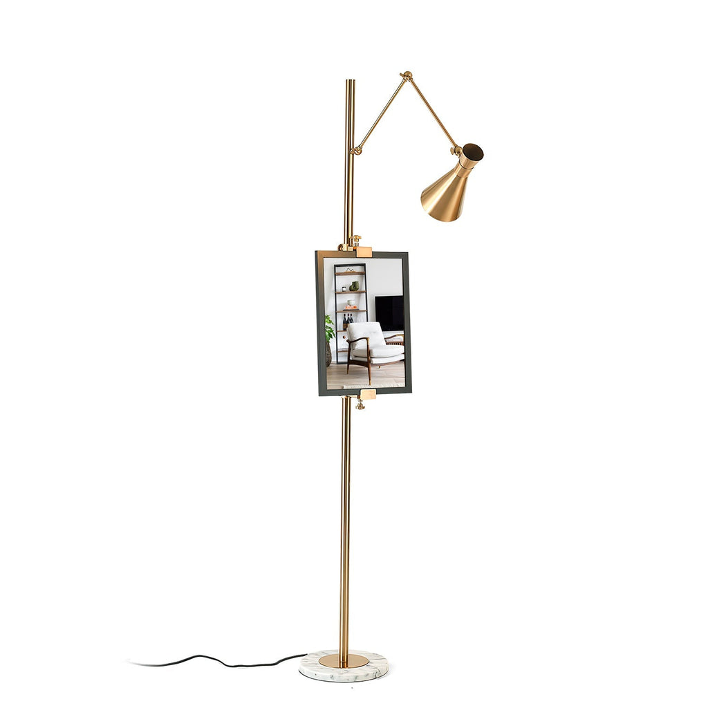 Seraya | Luce da pavimento per esposizione artistica con base in marmo per illuminazione interna elegante
