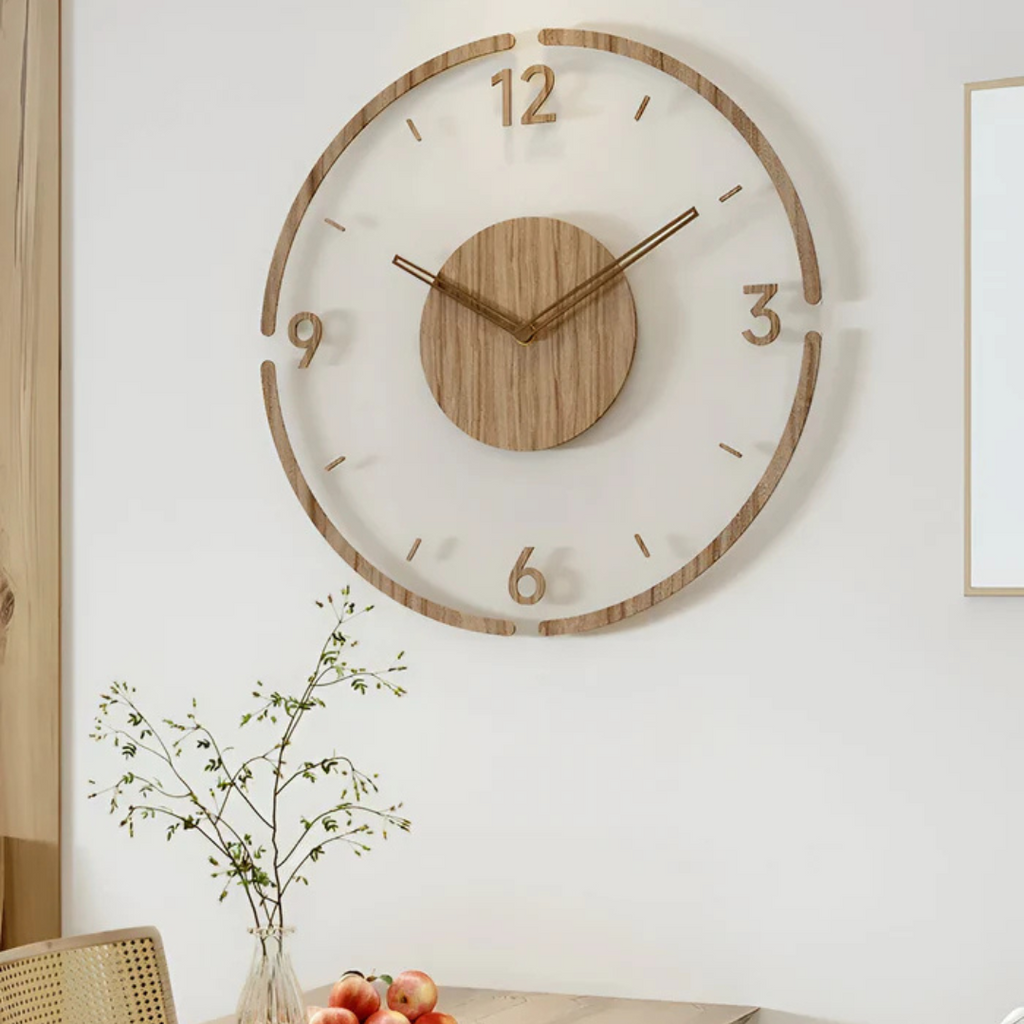 Orologio da Parete Moderno in Legno Silenzioso