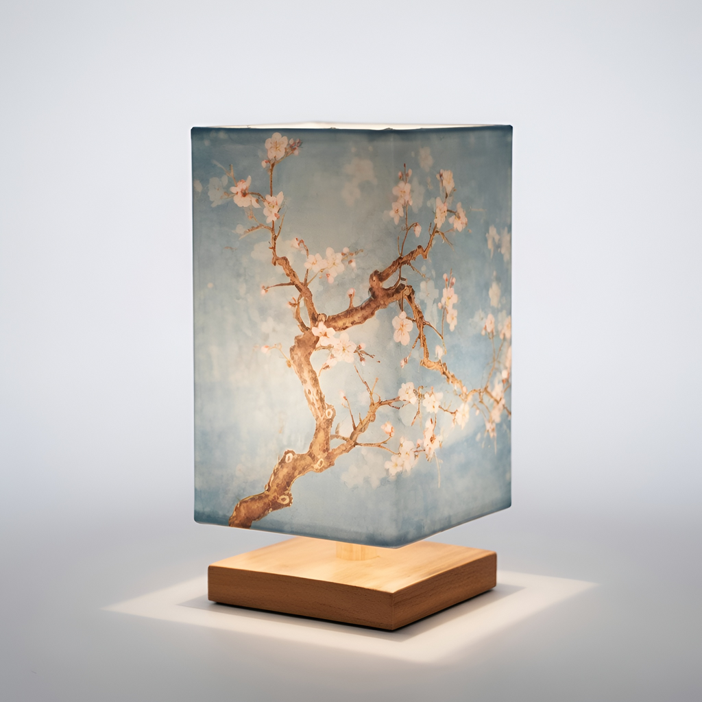 Emmett - Lampada LED in legno in stile giapponese