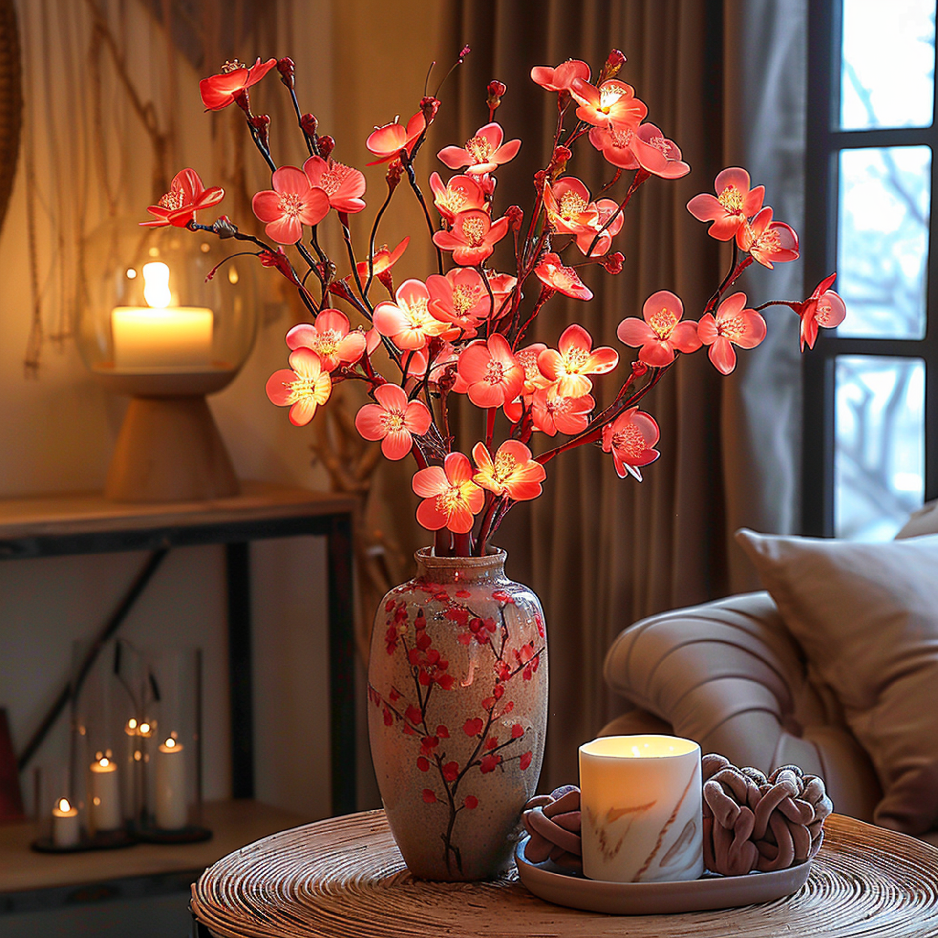 Lunaria Glow – Lampada LED a Ramo Magica in Design Ispirato alla Natura (70 cm)