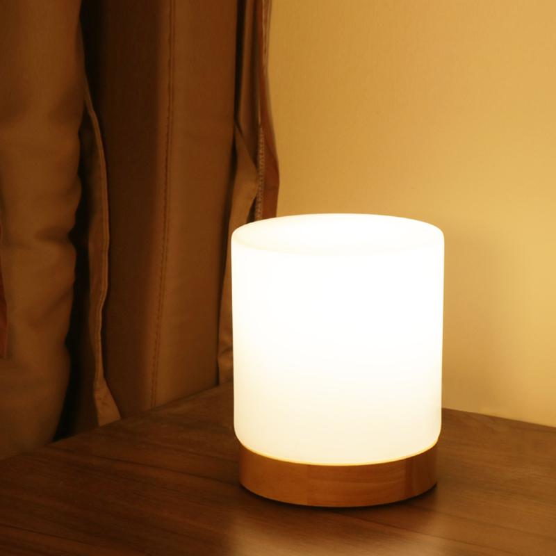 Glasora - Mini lampada da tavolo in vetro con attivazione touch e illuminazione a 360° per un'atmosfera elegante e lettura