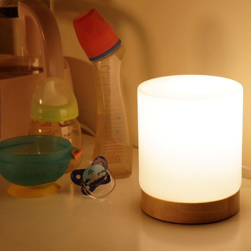 Glasora - Mini lampada da tavolo in vetro con attivazione touch e illuminazione a 360° per un'atmosfera elegante e lettura