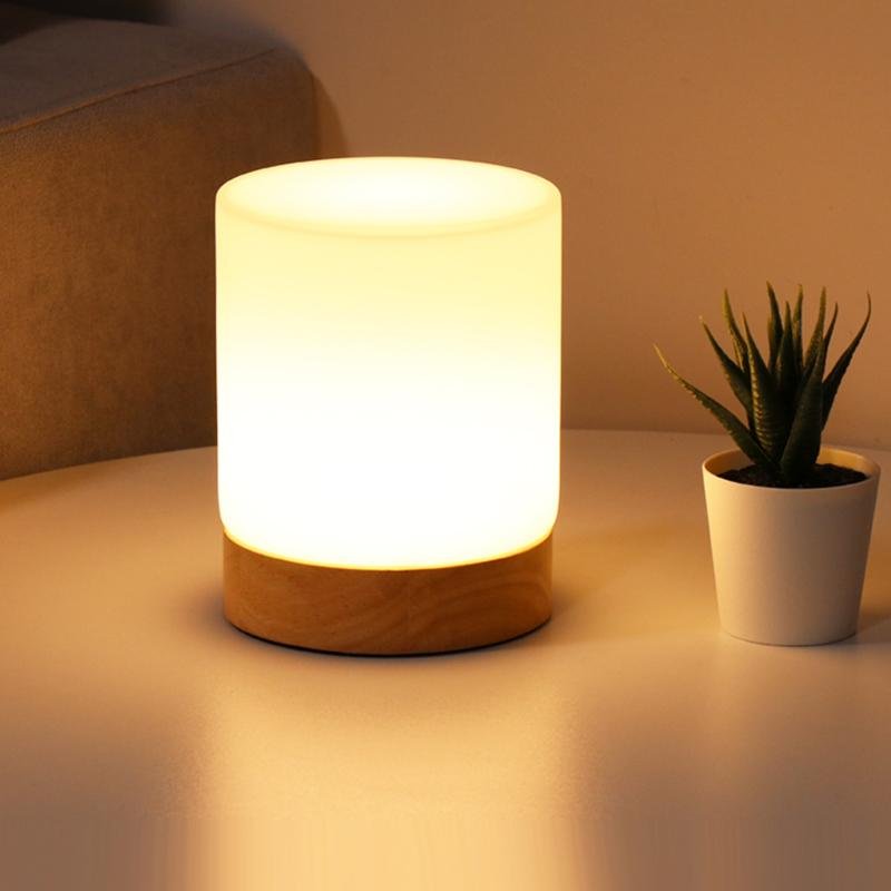 Glasora - Mini lampada da tavolo in vetro con attivazione touch e illuminazione a 360° per un'atmosfera elegante e lettura