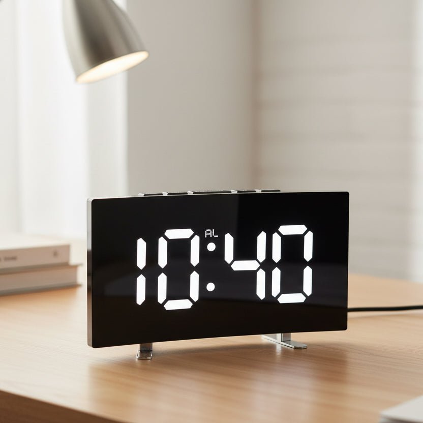 SILENTLITE – Sveglia digitale slanciata con grande display LED e design silenzioso