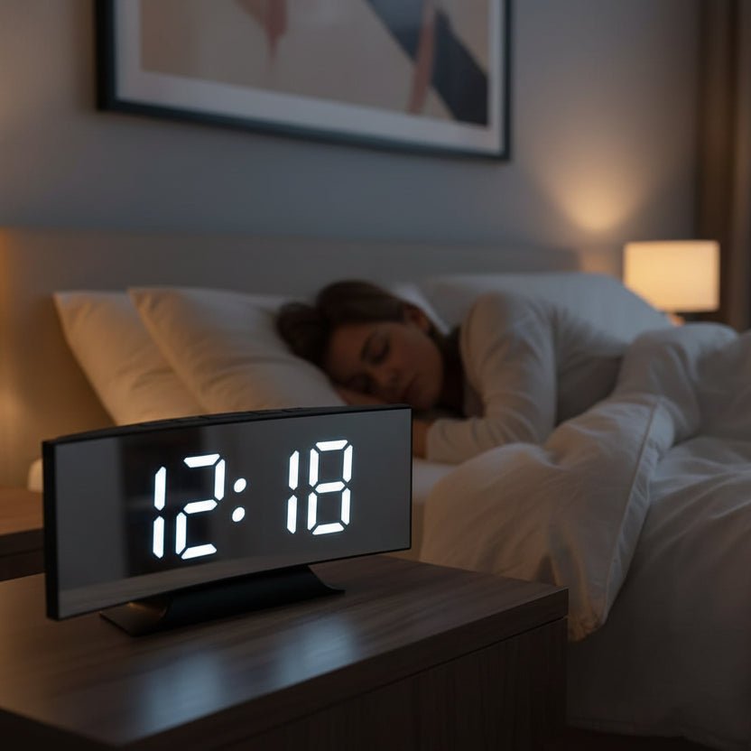 SILENTLITE – Sveglia digitale slanciata con grande display LED e design silenzioso