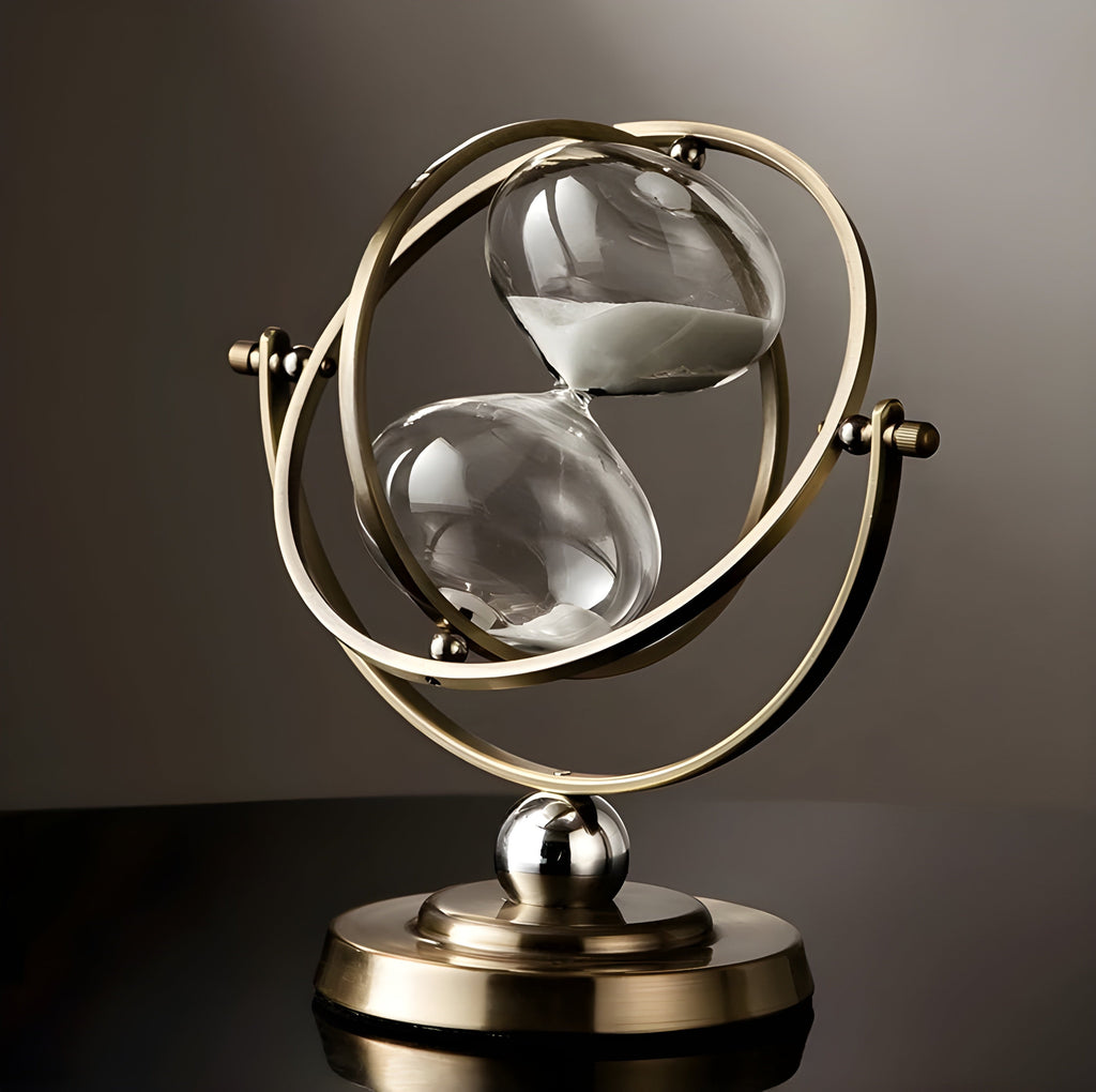 Orologio GracefulTime – Clessidra di Lusso con Elegante Cornice Dorata e Design Senza Tempo