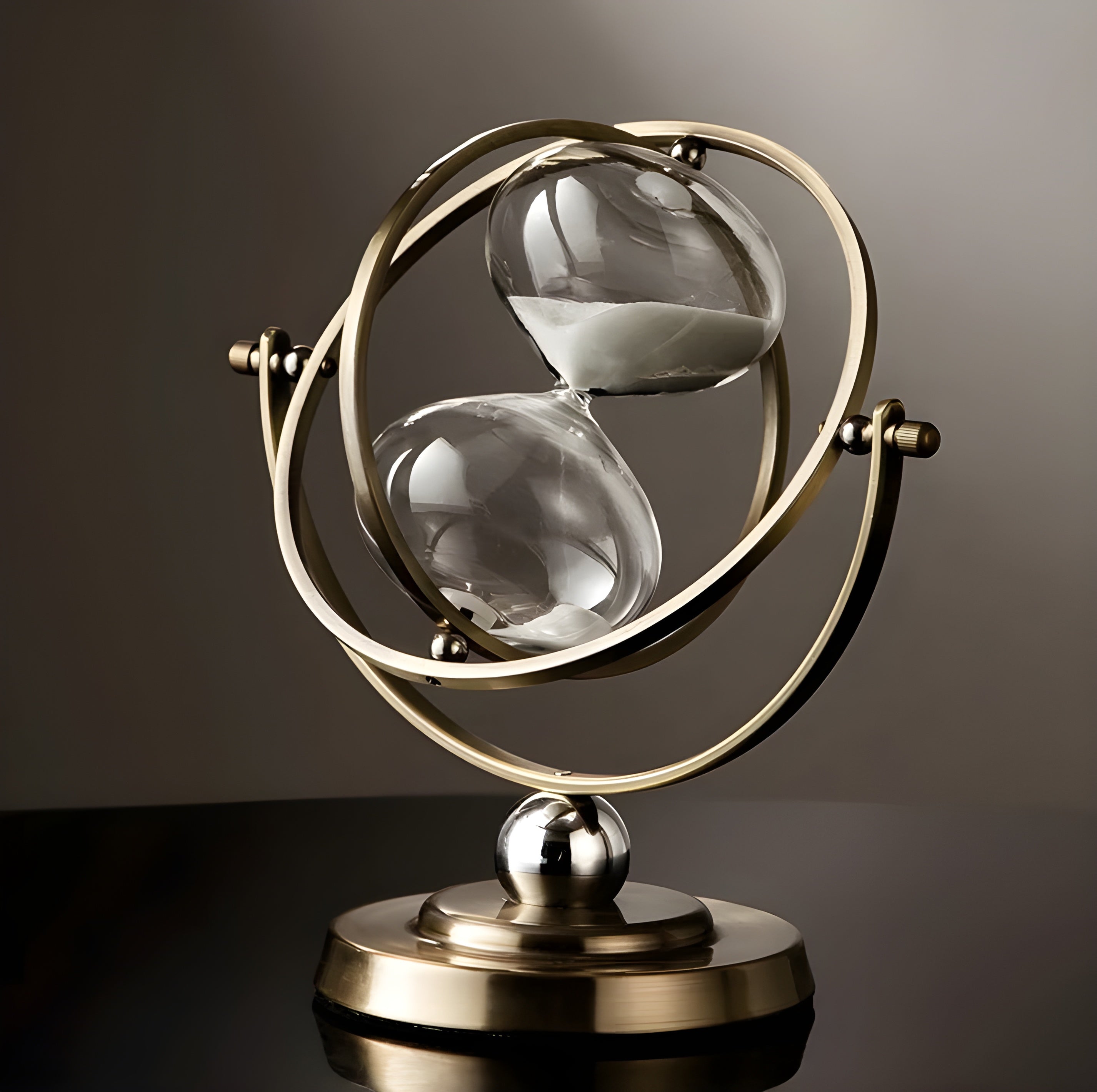Orologio GracefulTime – Clessidra di Lusso con Elegante Cornice Dorata e Design Senza Tempo