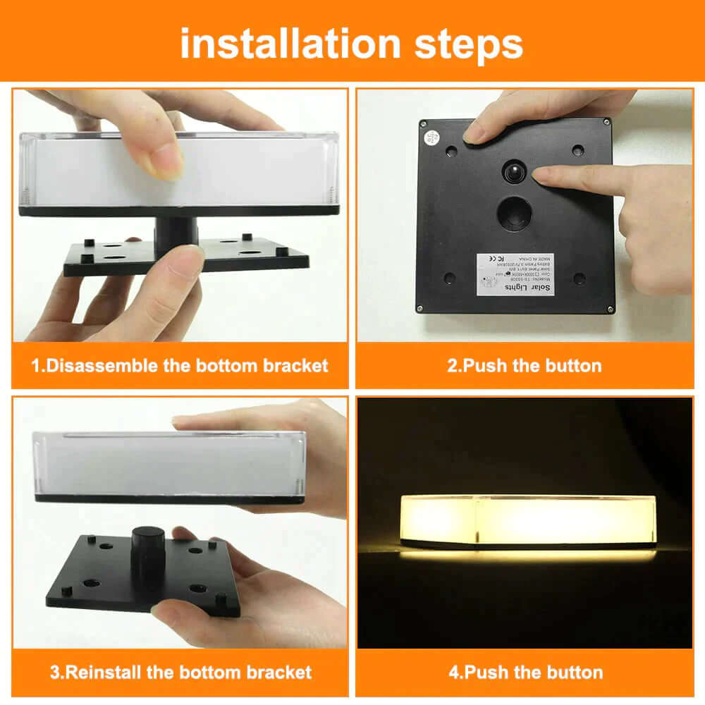 Luce da Parete Esterno LED Solare - Impermeabile IP65