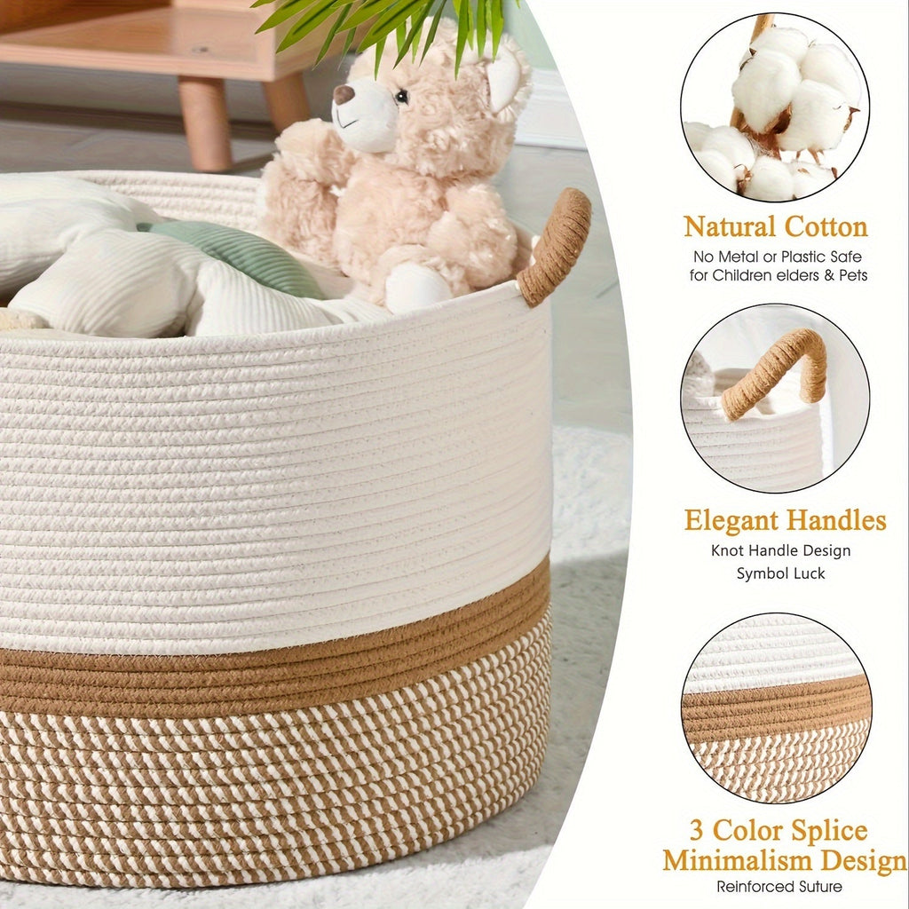 Cesto in Cotone Boho - Soluzione Elegante e Pratica
