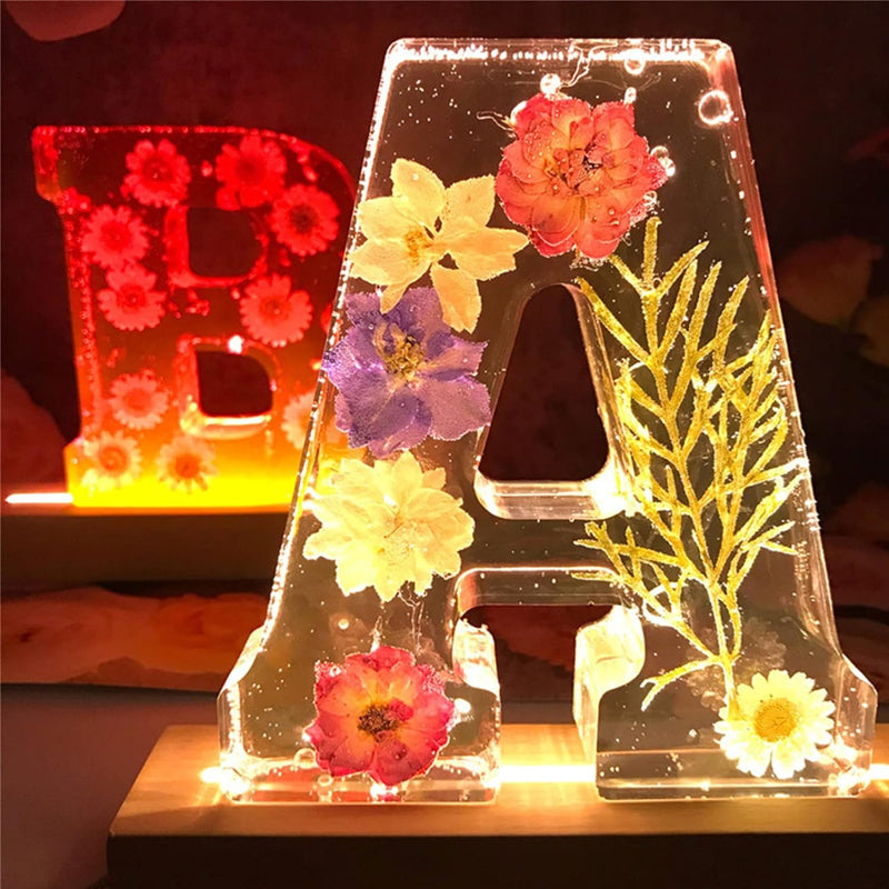 Lettere di Fiori Essiccati Luce Notturna