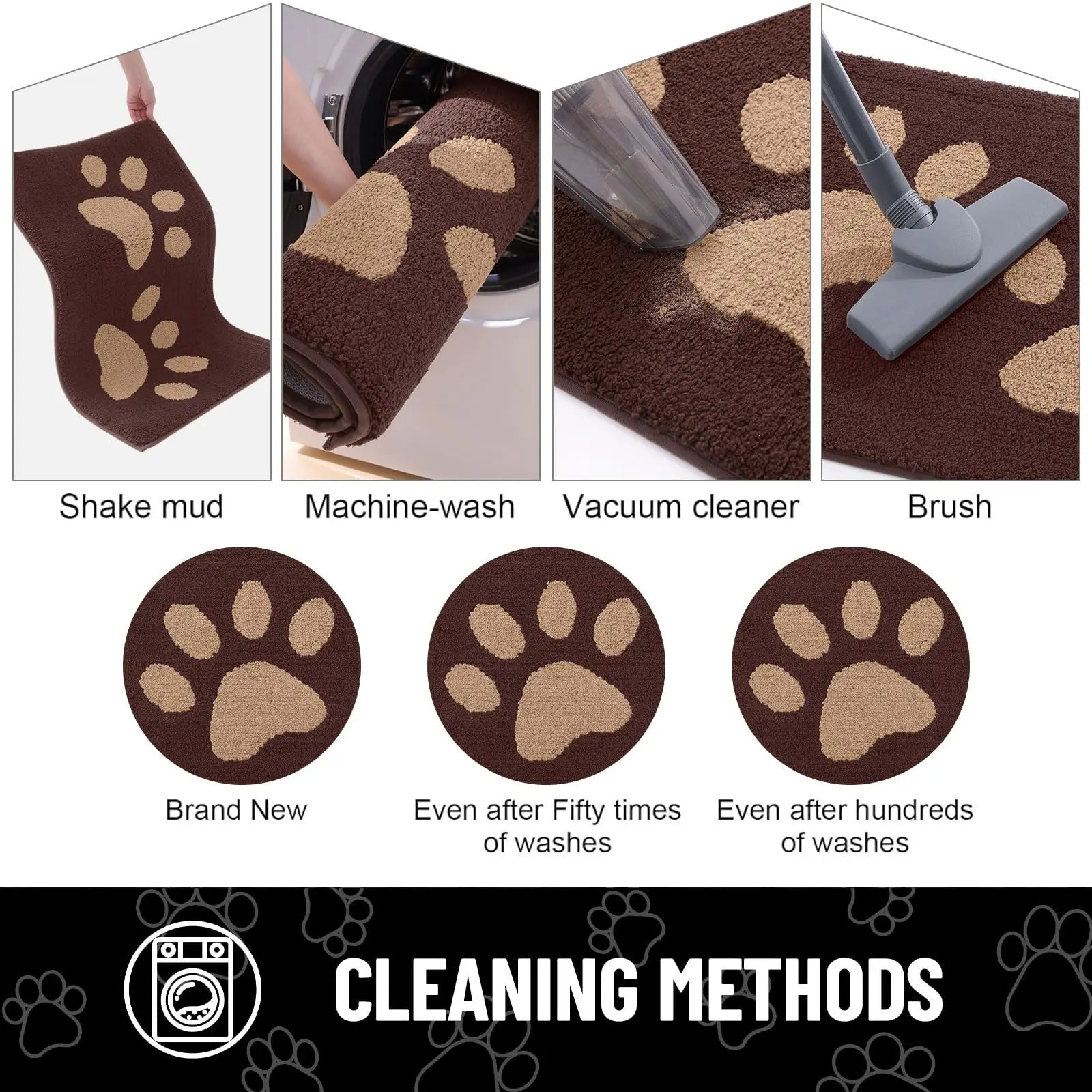 Absorbent Dog Door Mat with Non-Slip Backing & Quick Drying