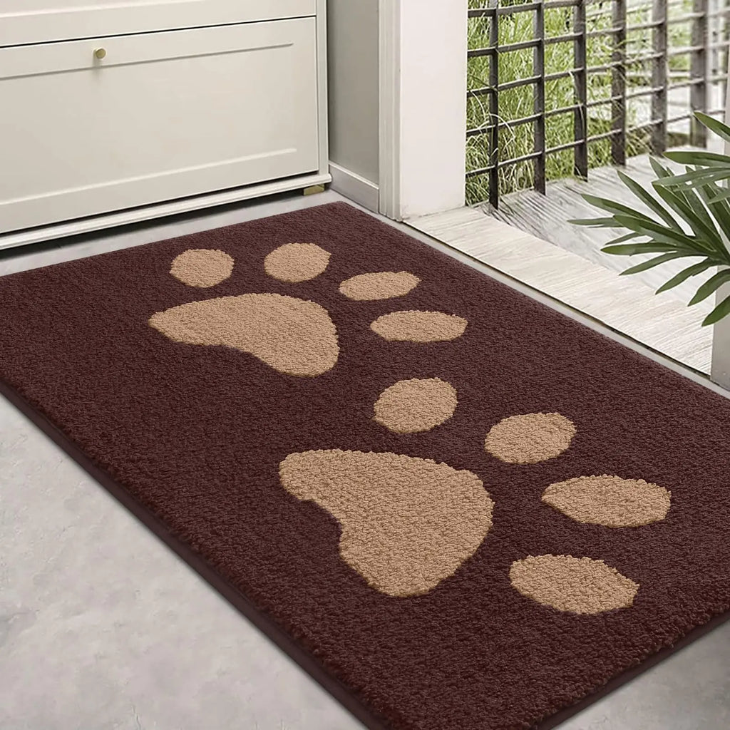 Absorbent Dog Door Mat with Non-Slip Backing & Quick Drying