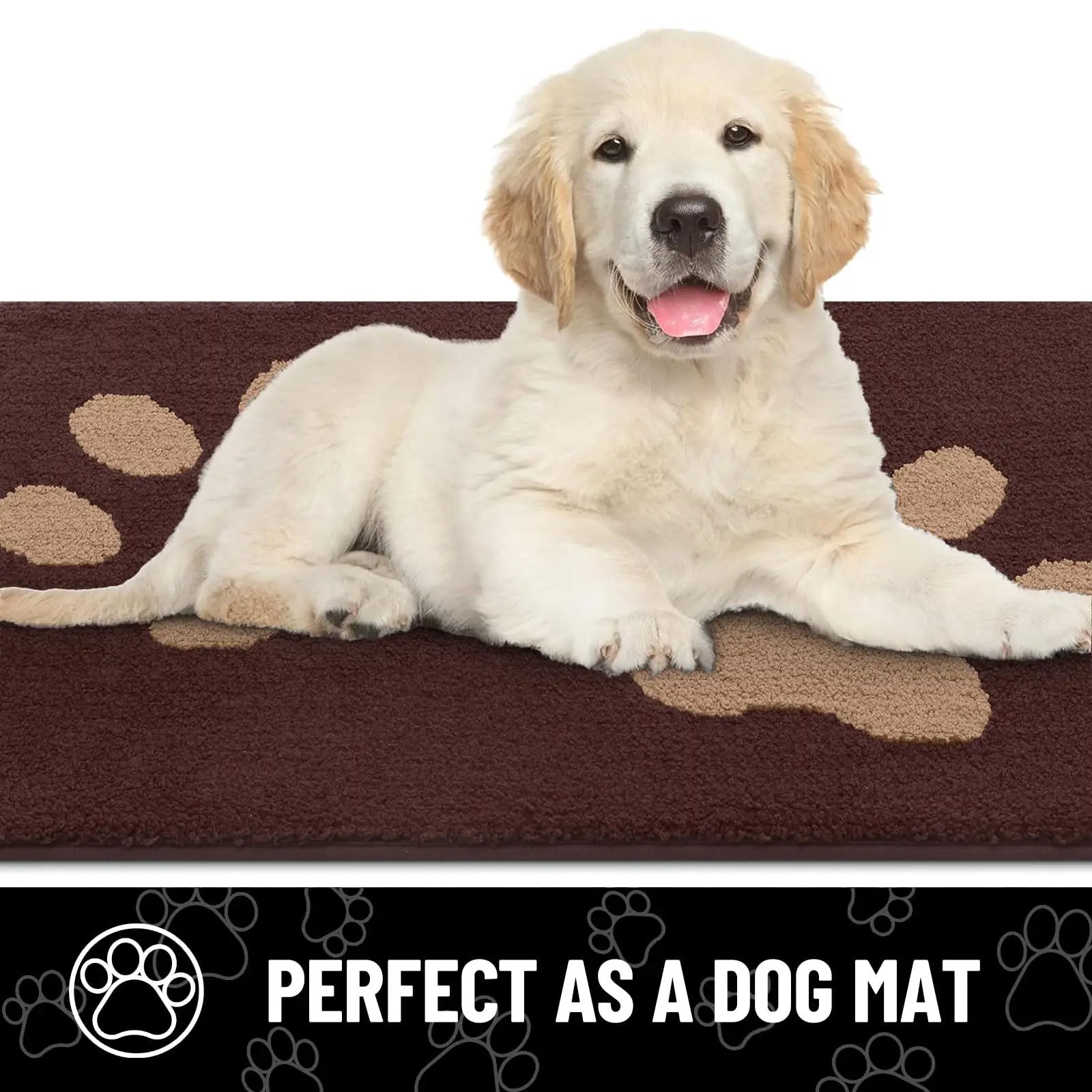 Absorbent Dog Door Mat with Non-Slip Backing & Quick Drying