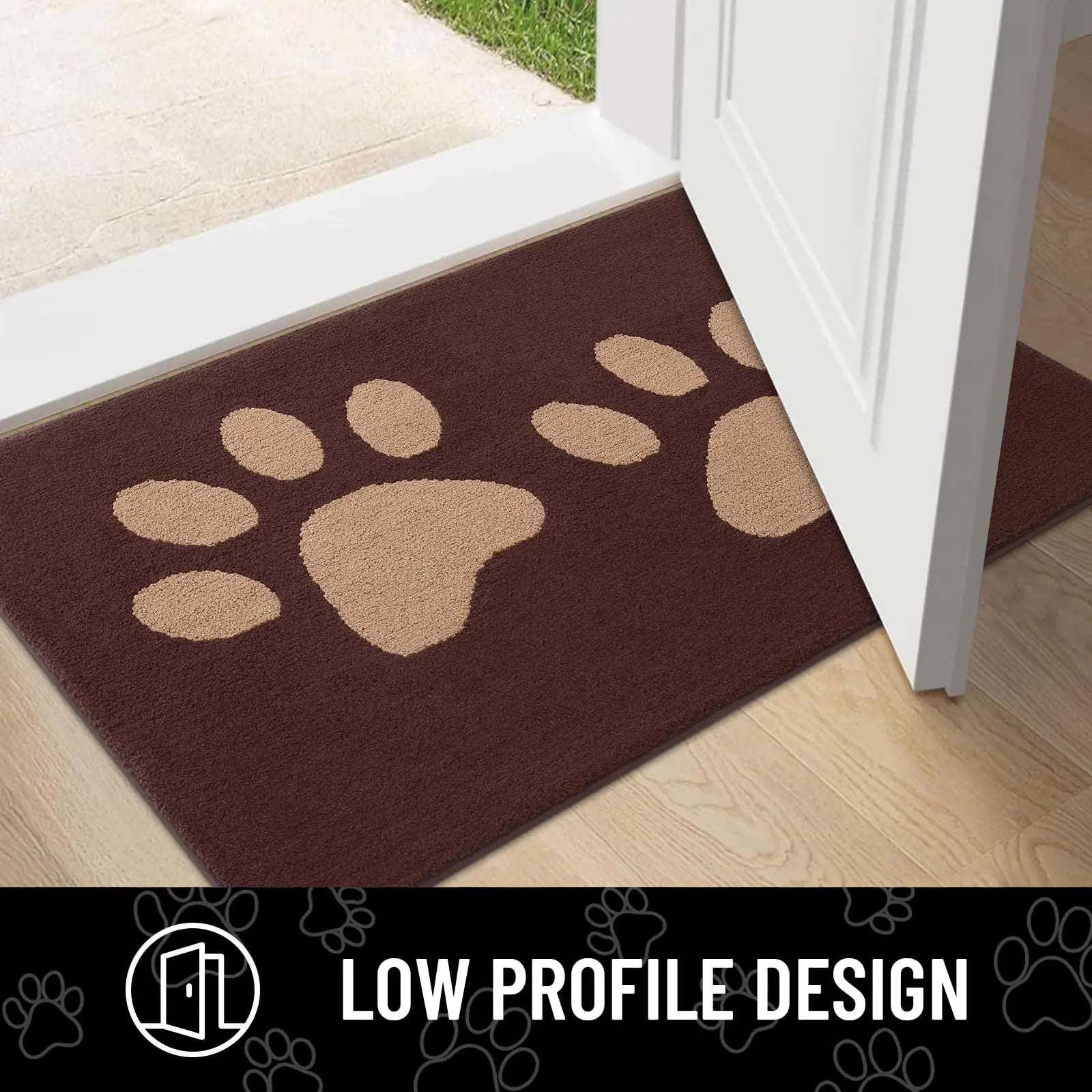 Absorbent Dog Door Mat with Non-Slip Backing & Quick Drying