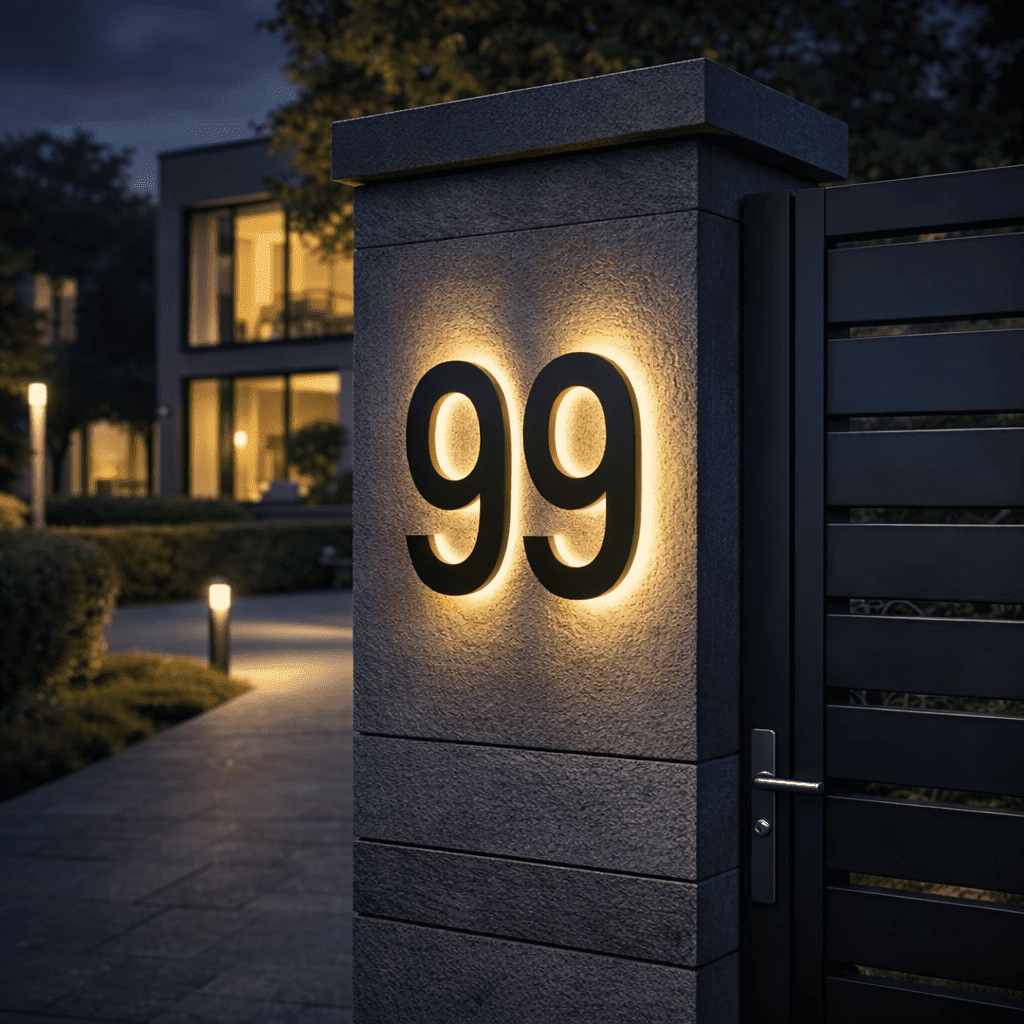 ADDRGLOW – Numeri civici LED personalizzabili per case moderne