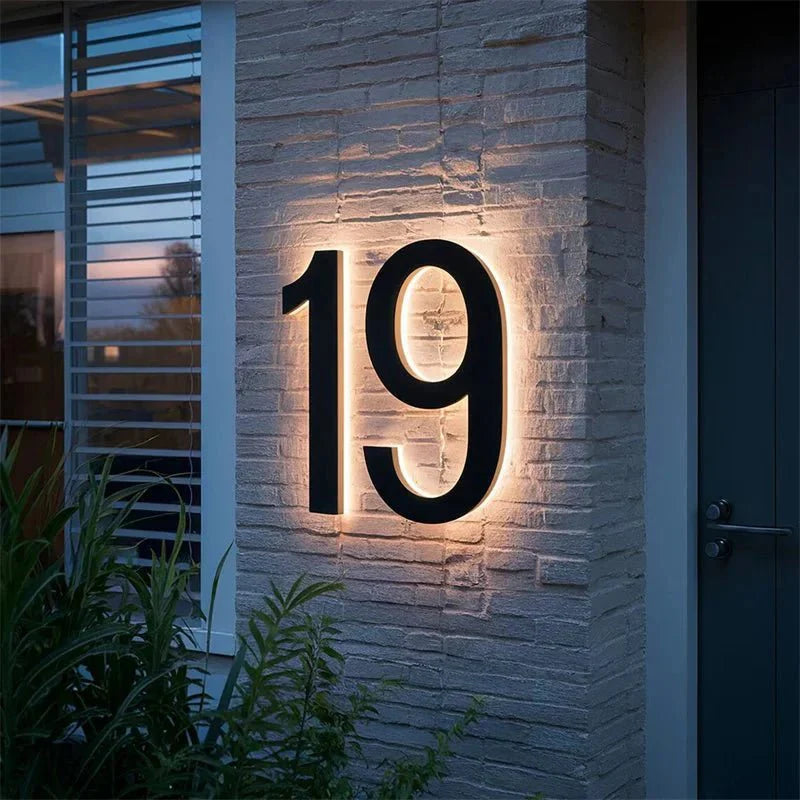 ADDRGLOW – Numeri civici LED personalizzabili per case moderne