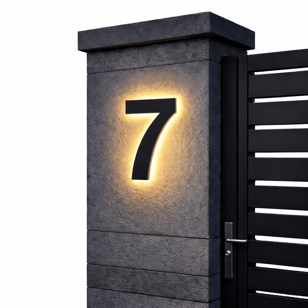ADDRGLOW – Numeri civici LED personalizzabili per case moderne