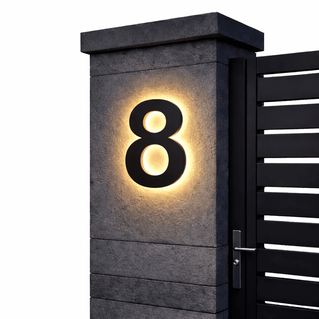 ADDRGLOW – Numeri civici LED personalizzabili per case moderne