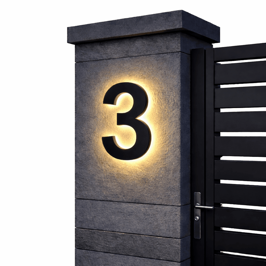 ADDRGLOW – Numeri civici LED personalizzabili per case moderne