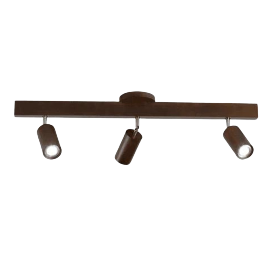 Faretto da soffitto in legno EcoLux regolabile con lampadina LED inclusa