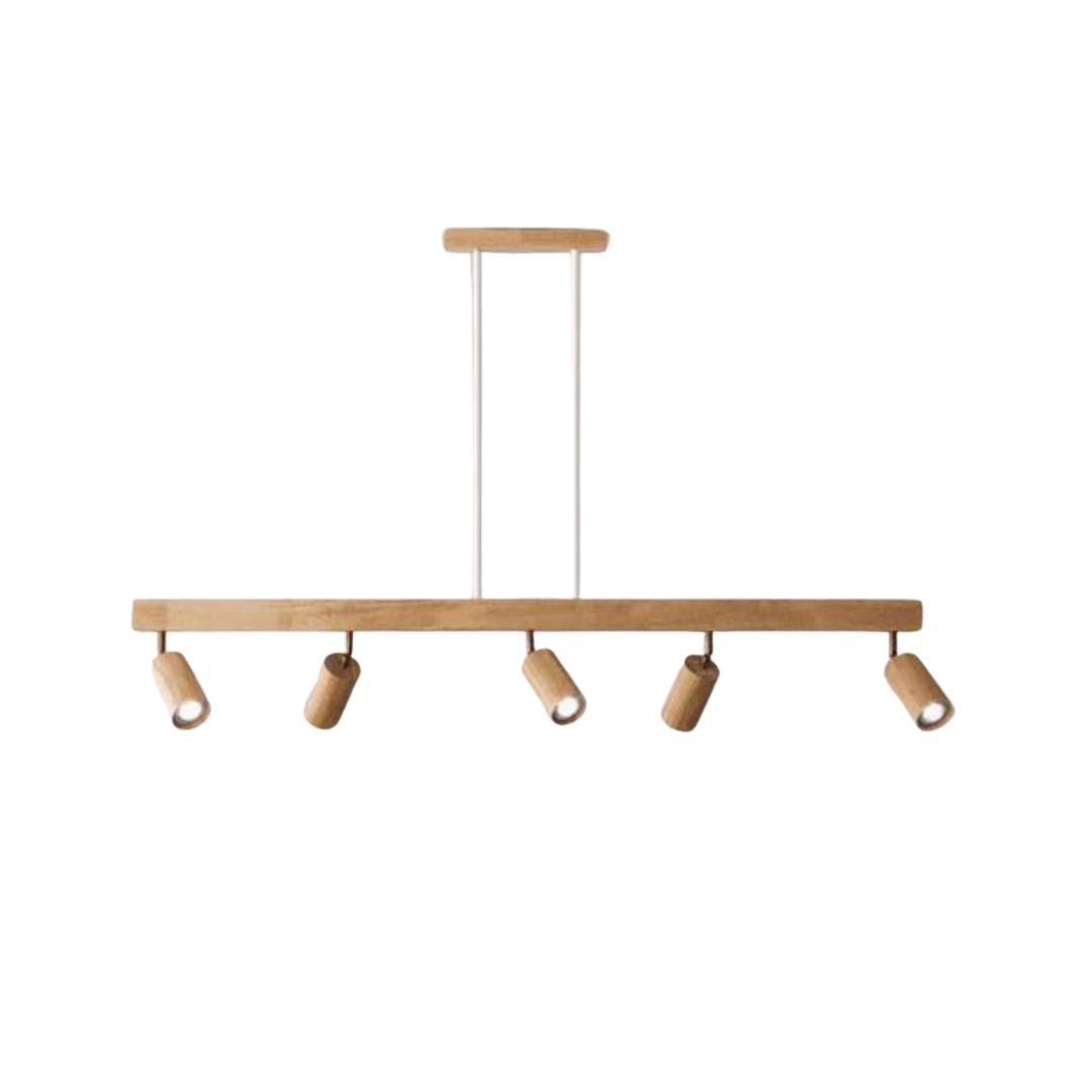 Faretto da soffitto in legno EcoLux regolabile con lampadina LED inclusa