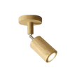 Faretto da soffitto in legno EcoLux regolabile con lampadina LED inclusa