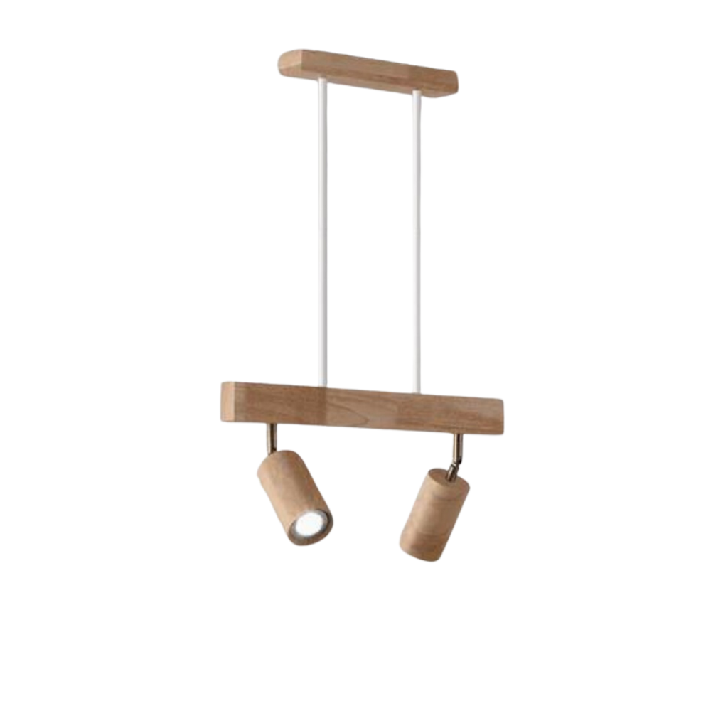 Faretto da soffitto in legno EcoLux regolabile con lampadina LED inclusa