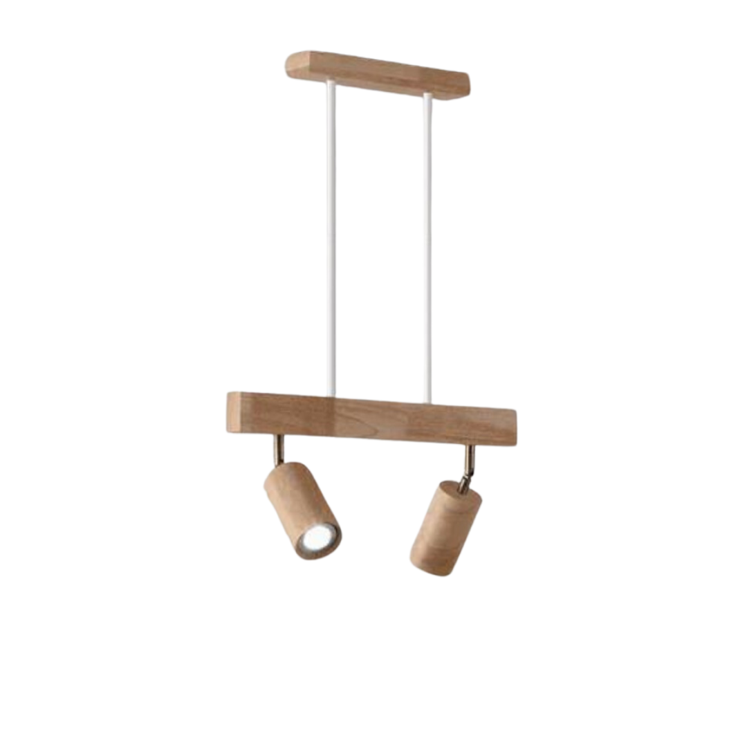 Faretto da soffitto in legno EcoLux regolabile con lampadina LED inclusa
