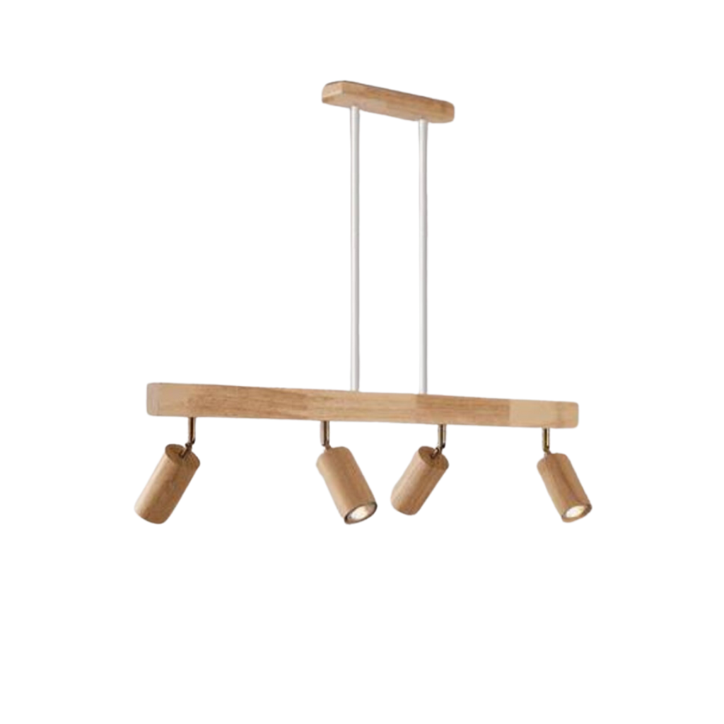 Faretto da soffitto in legno EcoLux regolabile con lampadina LED inclusa