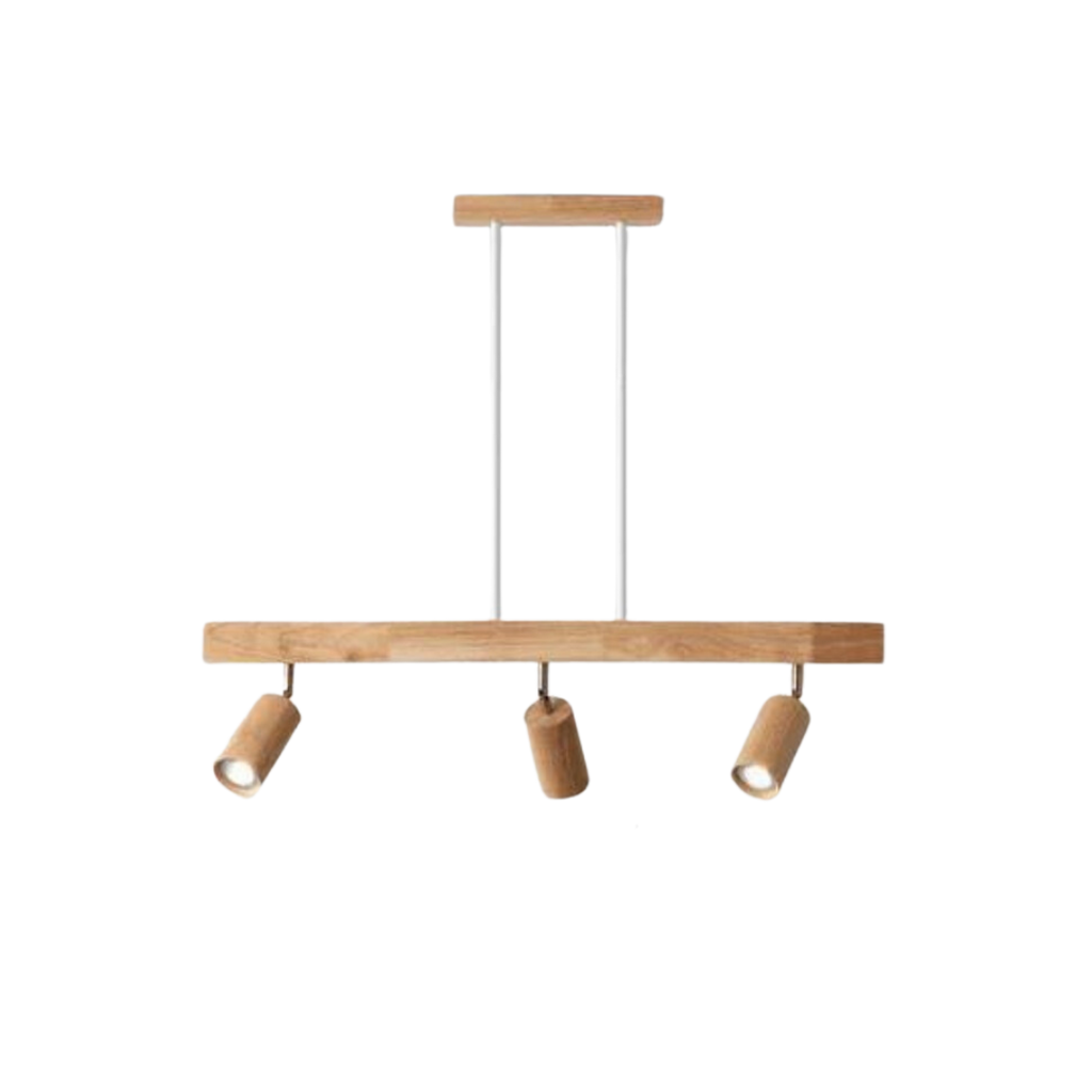 Faretto da soffitto in legno EcoLux regolabile con lampadina LED inclusa