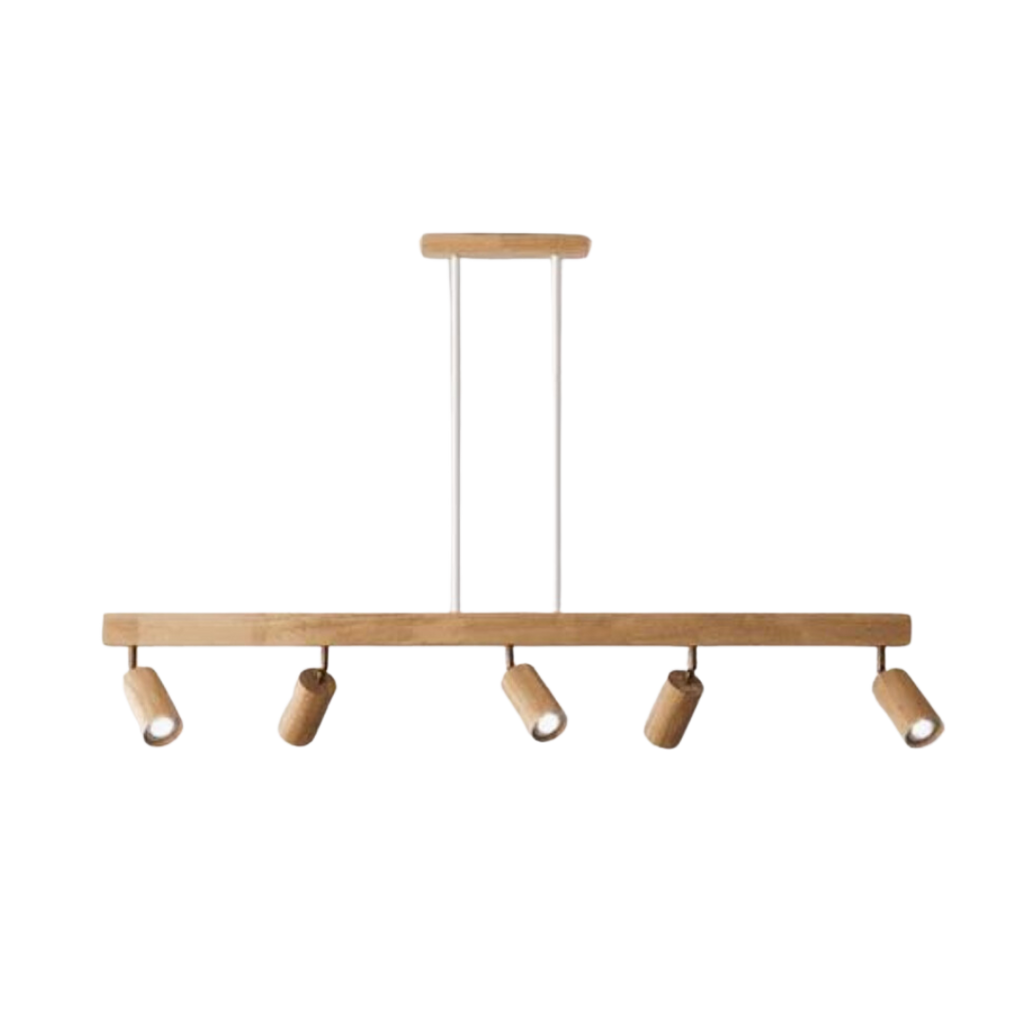 Faretto da soffitto in legno EcoLux regolabile con lampadina LED inclusa