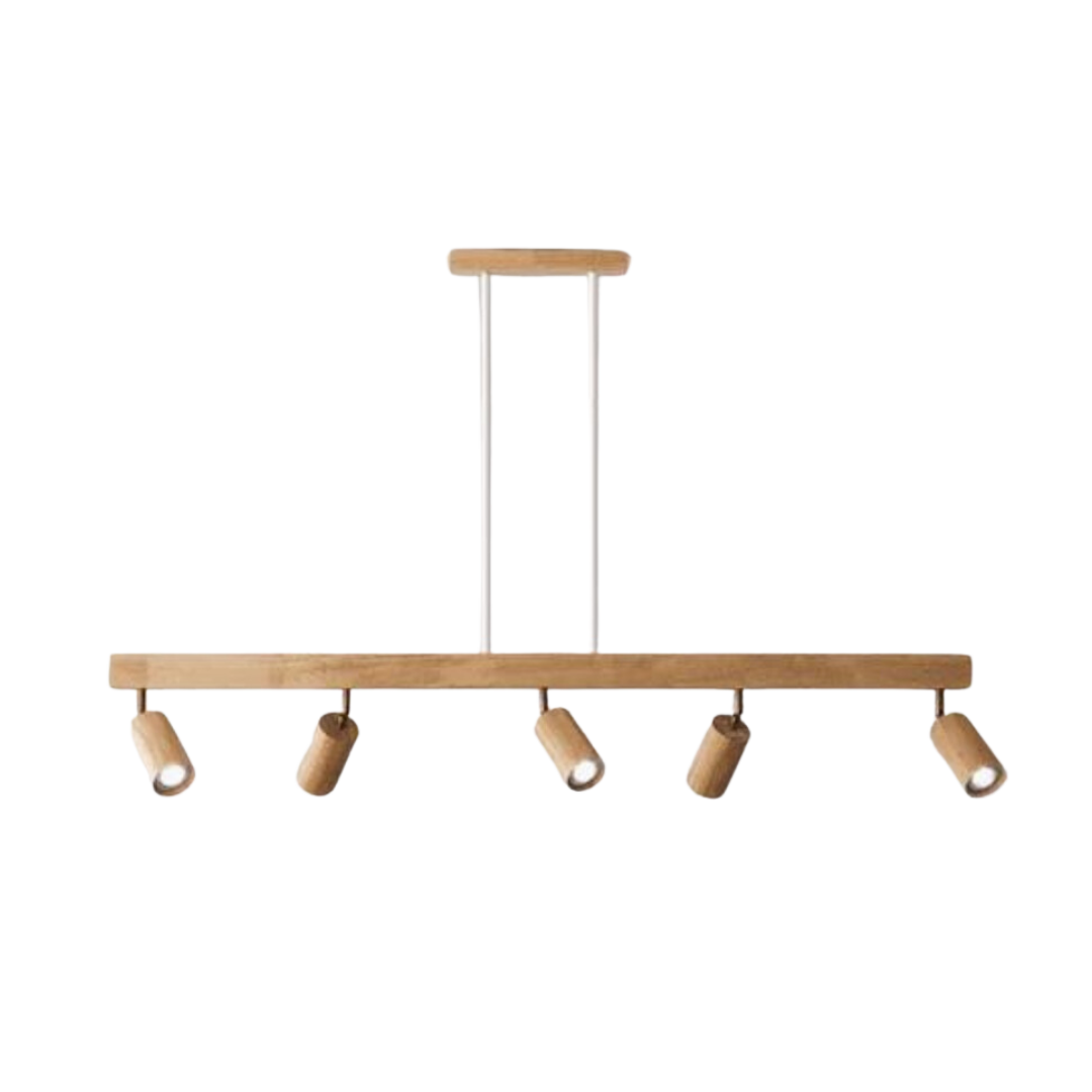 Faretto da soffitto in legno EcoLux regolabile con lampadina LED inclusa