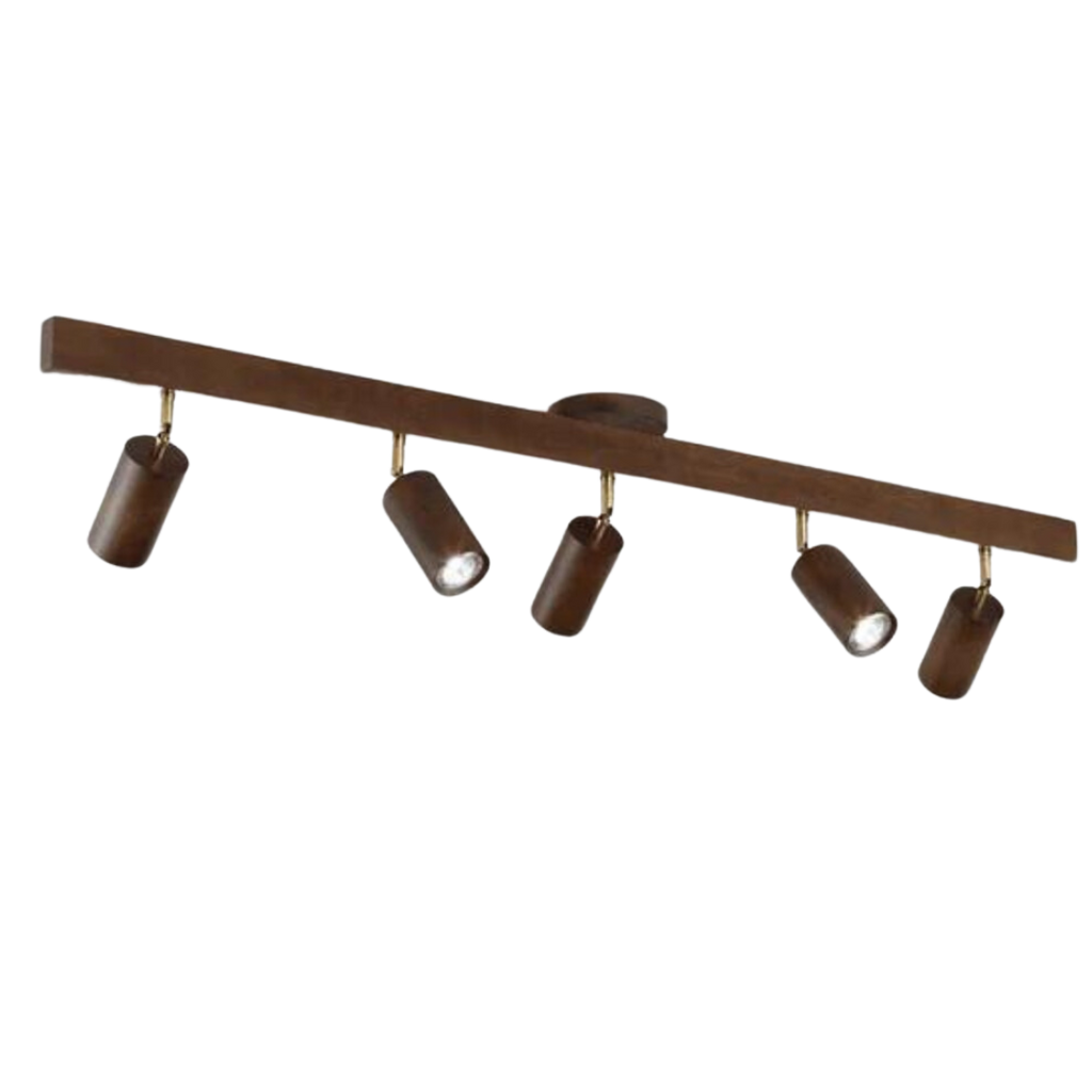Faretto da soffitto in legno EcoLux regolabile con lampadina LED inclusa