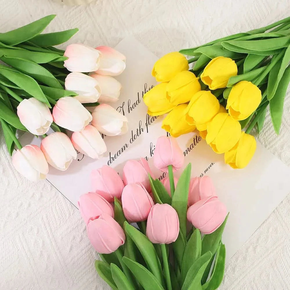 AMBIATULIP – Tulipani Artificiali Real Touch per un Decor Calmo ed Elegante