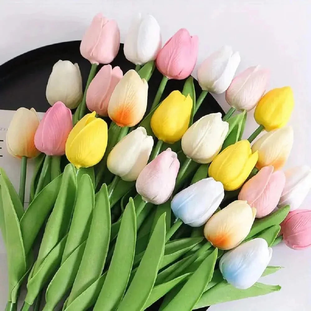 AMBIATULIP – Tulipani Artificiali Real Touch per un Decor Calmo ed Elegante