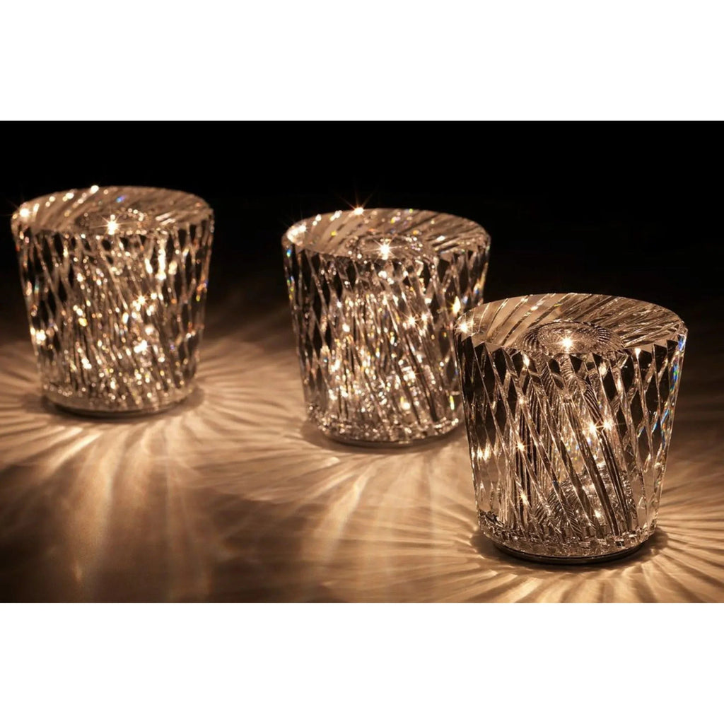 Lampada - Lampada da Tavolo LED Ricaricabile in Cristallo di Diamante di Lusso