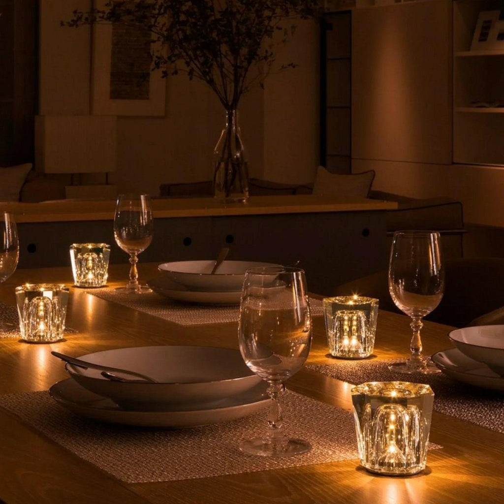 Lampada - Lampada da Tavolo LED Ricaricabile in Cristallo di Diamante di Lusso