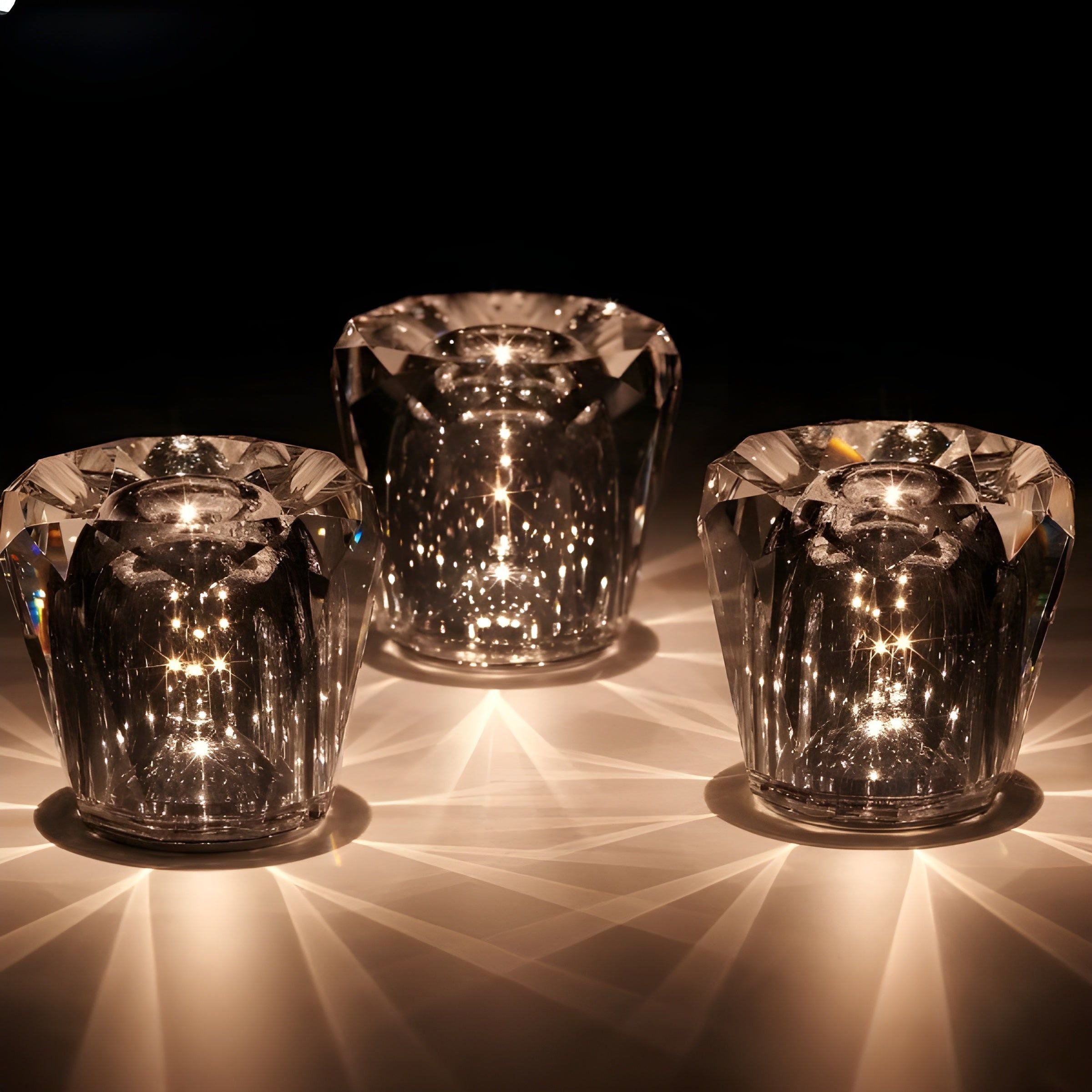 Lampada - Lampada da Tavolo LED Ricaricabile in Cristallo di Diamante di Lusso